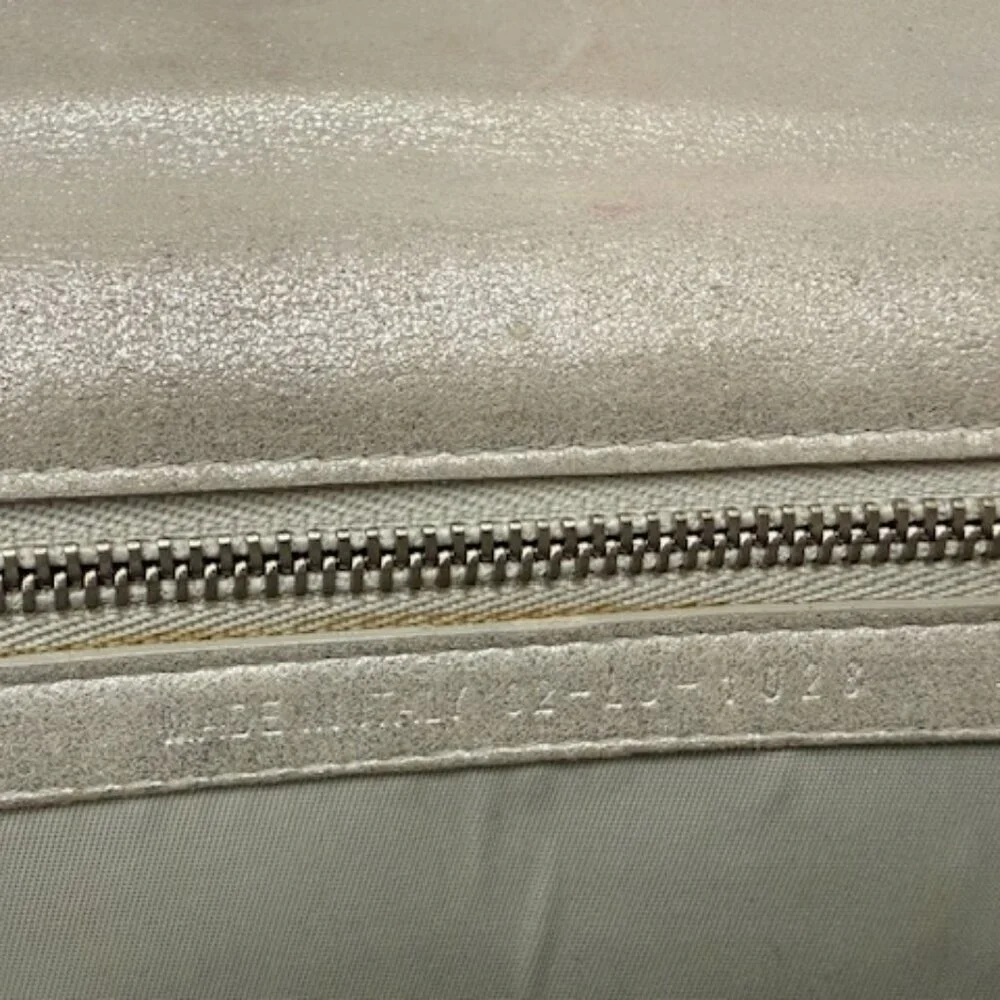 Christian Dior Silver Metallic Clutch Wristlet Bag w/ Silver Logo - Picture 7 of 7